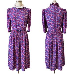 Vintage 80’s Cottage-core Floral Maxi Dress